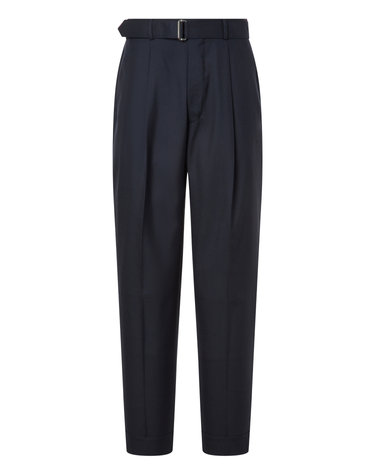 [OFFICINE GENERALE MEN] 네이비 스트랩 울 롤업팬츠
