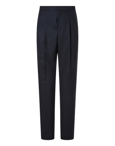 [OFFICINE GENERALE MEN] 네이비 단색 울 밴딩팬츠