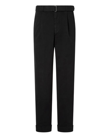 [OFFICINE GENERALE MEN] 블랙 스트랩 면혼방 롤업팬츠