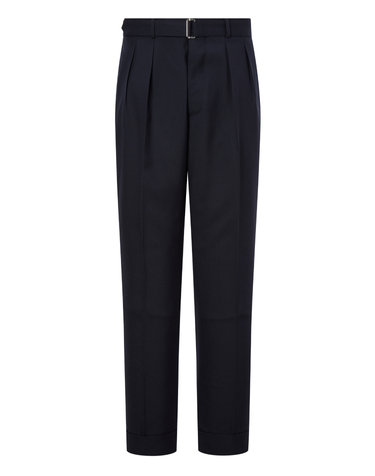 [OFFICINE GENERALE MEN] 네이비 스트랩 울 팬츠