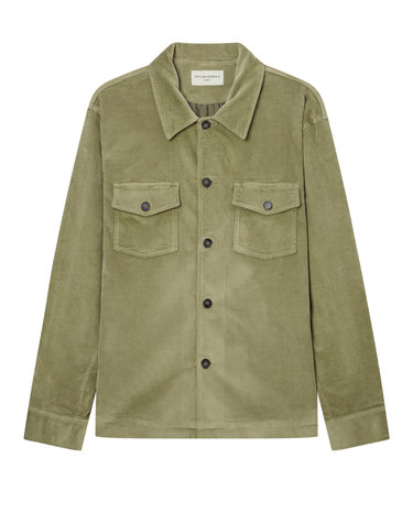 [OFFICINE GENERALE MEN] 그린 포켓배색 면혼방 긴팔캐주얼셔츠