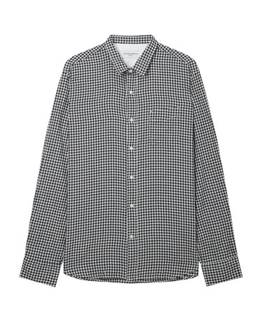 [OFFICINE GENERALE MEN] 블랙 체크 면혼방 긴팔캐주얼셔츠