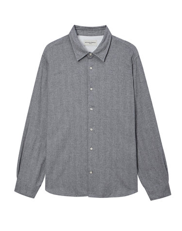[OFFICINE GENERALE MEN] 그레이 멜란지 면 긴팔캐주얼셔츠
