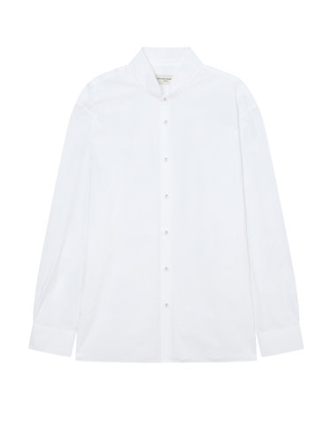 [OFFICINE GENERALE MEN] 화이트 단색 면 긴팔캐주얼셔츠