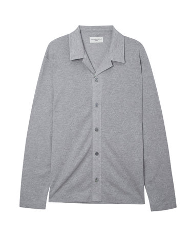 [OFFICINE GENERALE MEN] 그레이 패턴 면혼방 가디건