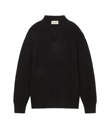 [OFFICINE GENERALE MEN] 블랙 짜임 울 니트