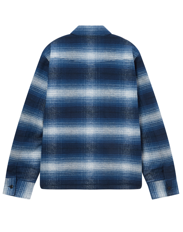 오피신 제네랄 남성 [OFFICINE GENERALE MEN] 블루 체크 면 긴팔캐주얼셔츠 착용컷