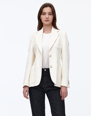 [OFFICINE GENERALE WOMEN] 크림 코듀로이 면혼방 긴팔자켓