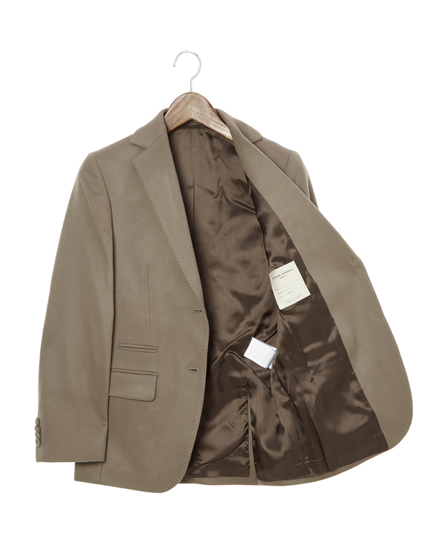 오피신 제네랄 여성 [OFFICINE GENERALE WOMEN] 브라운 단색 울캐시미어혼방 긴팔자켓 밝은 브라운 착용컷