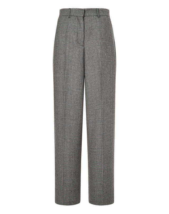 오피신 제네랄 여성 [OFFICINE GENERALE WOMEN] 블랙 체크 울 팬츠 착용컷
