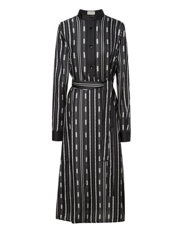 [OFFICINE GENERALE WOMEN] 블랙 스트랩 실크 긴팔원피스