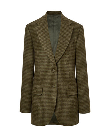 [OFFICINE GENERALE WOMEN] 카키 패턴 울 긴팔자켓
