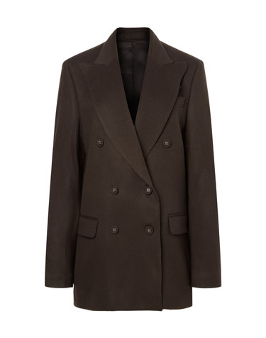 [OFFICINE GENERALE WOMEN] 브라운 단색 울캐시미어혼방 긴팔자켓