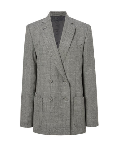 [OFFICINE GENERALE WOMEN] 블랙 체크 울 긴팔자켓