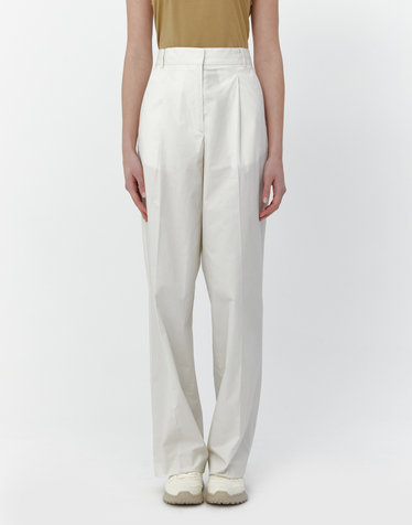 [OFFICINE GENERALE WOMEN] 화이트 단색 면 팬츠