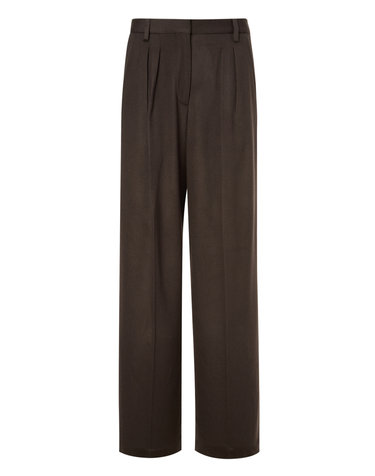 [OFFICINE GENERALE WOMEN] 브라운 단색 울캐시미어혼방 팬츠