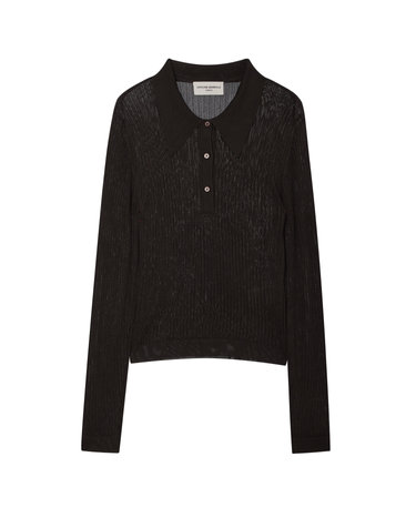 [OFFICINE GENERALE WOMEN] 브라운 단색 긴팔카라니트