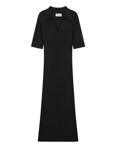 [OFFICINE GENERALE WOMEN] 블랙 단색 울 니트원피스