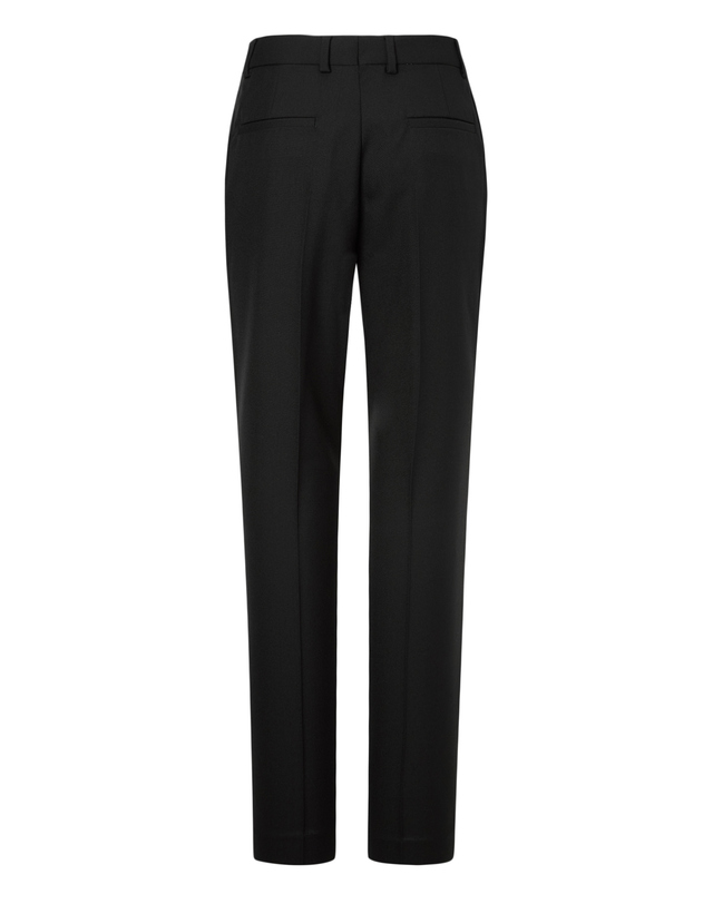 오피신 제네랄 여성 [OFFICINE GENERALE WOMEN] 블랙 단색 울 팬츠 착용컷