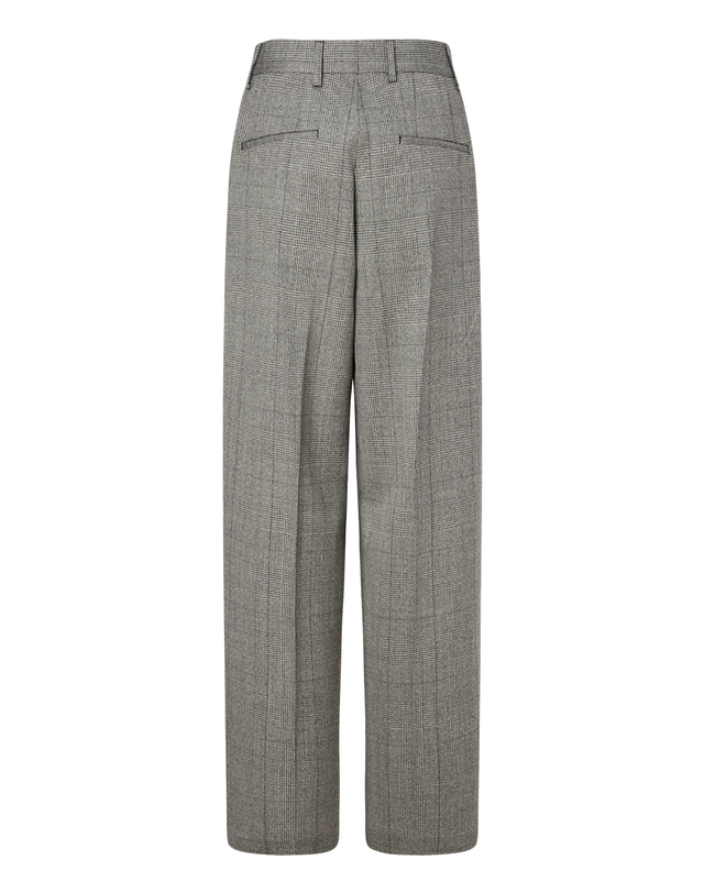 오피신 제네랄 여성 [OFFICINE GENERALE WOMEN] 블랙 체크 울 팬츠 착용컷