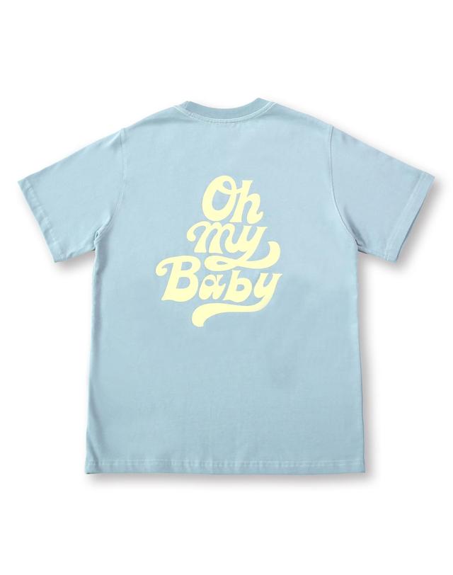 콜미베이비 단독상품 OH MY BABY TEE MINT 밝은 초록 착용컷
