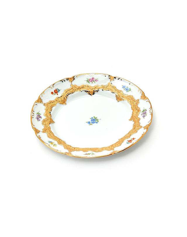 마이센 마이센 B- Form Dessert Plate 디저트 접시 (Gold) 흰색 착용컷