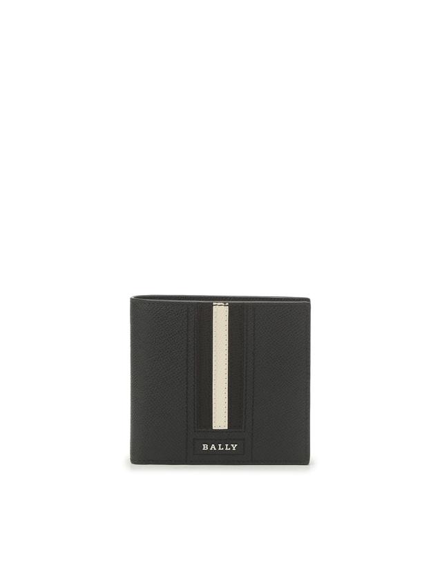 엘에프 직수입명품 발리 [BALLY] 네이비 TRASAI.LT 남성 버티컬 로고 반지갑 진한 네이비 착용컷