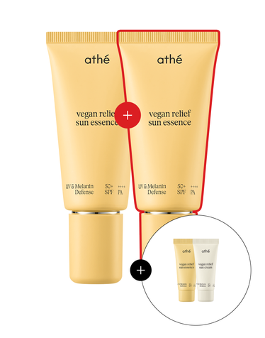[수분촉촉] 아떼 비건 릴리프 선에센스 EX 50ml 듀오(+선케어 10ml 추가증정)