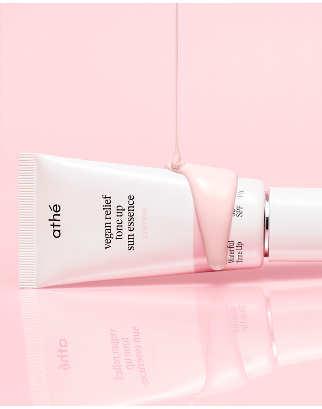 아떼뷰티 [8시간지속 톤업 고정] 톤업 선에센스 핑크 50ml 밝은 핑크 착용컷