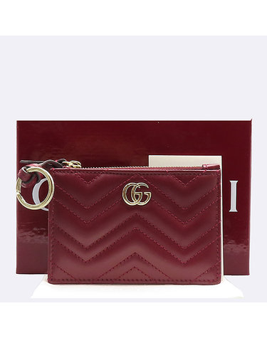 [중고]고이비토 구찌 837747 GG 마몽 로소 앙코라 레드 레더 키 케이스 K28980GU