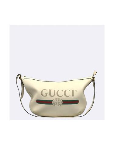 [중고]고이비토 구찌 523588 아이보리 레더 GUCCI 프린팅 호보 숄더백 겸 크로스백 K27097GU