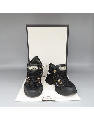 [중고]스미스마켓 구찌 543149 블랙 컬러 플래시 트랙 남성 스니커즈 - 7사이즈 (260MM) K22764GU