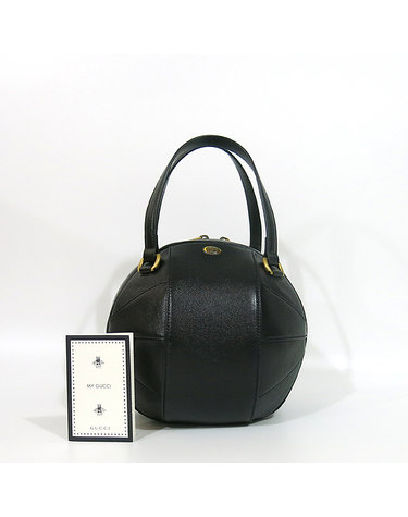[중고]고이비토 구찌 536110 18FW 블랙 레더 구찌 바스켓볼 (농구공) 쉐입 토트백 K13557GU