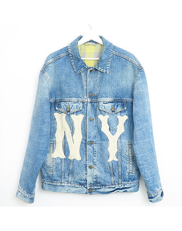 [중고]스미스마켓 구찌 475024 블루 빈티지 NY New York Yankees 뉴욕 양키즈 데님 자켓 K27658GU