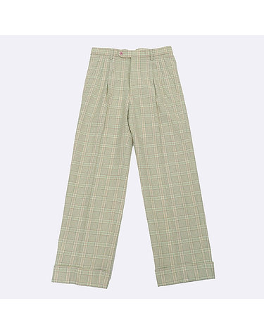 [중고]스미스마켓 구찌 653360 베이지&민트 컬러 면 혼방 남성용 정장 바지 K27749GU