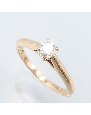 [중고]고이비토 까르띠에 N4226651 18K 골드 1895 SOLITAIRE 솔리테어 0.23CT 다이아 밴드 링 반지 K5949C