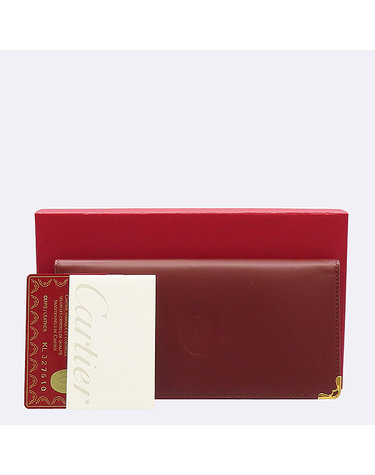 [중고]고이비토 까르띠에 와인 레더 루비 라인 장지갑 K6138C