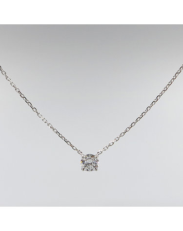 [중고]고이비토 까르띠에 N7424181 18K(750) 화이트골드 0.41CT 캐럿 E컬러 1포인트 다이아 목걸이 K6213C