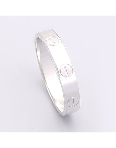 [중고]고이비토 까르띠에 B4085158 18K 화이트 골드 3.6mm 러브링 스몰 반지 - 58호 K6240C