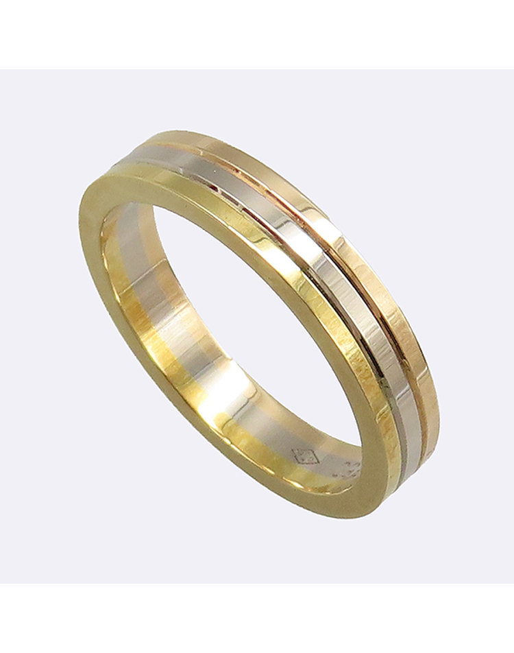 [중고] [중고명품] [중고]고이비토 까르띠에 B4052150 18K 삼색 골드 방돔 루이 4.8MM 트리니티 반지 - 50호 60309wp CJ21XX01881