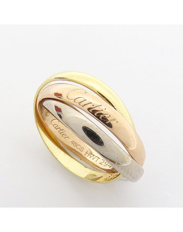 [중고]고이비토 까르띠에 B4086145 18K 삼색 골드 트리니티 스몰 2.5MM 반지 - 6호 K6153C