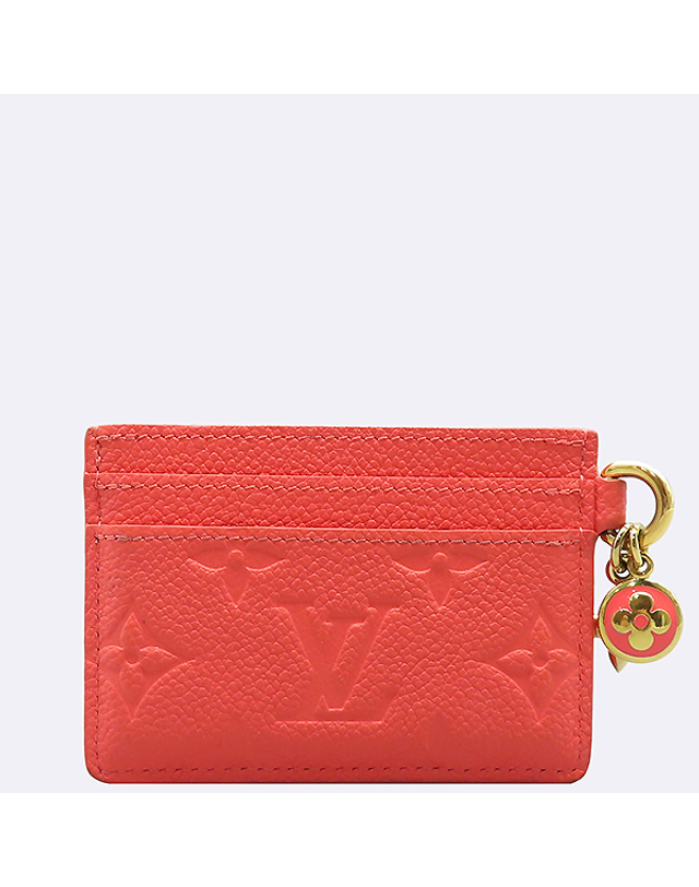 루이비통 [중고명품] [중고]고이비토 루이비통 M13647 모노그램 앙프렝뜨 Sweet Coral 컬러 LV 참 키홀더 카드지갑 K46195LV 착용컷