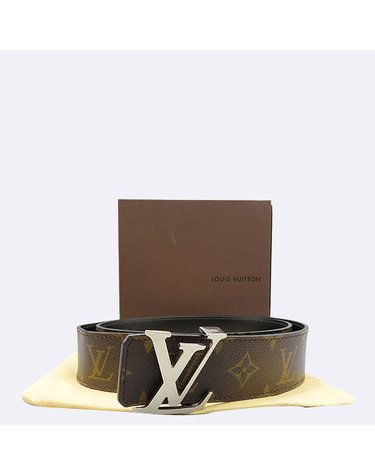 [중고]고이비토 루이비통 M9821U 모노그램 마카사 캔버스 LV 이니셜 리버서블 벨트 - 90 K48399LV
