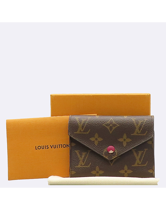 LOUIS VUITTON 루이비통 [중고] [중고명품] [중고]고이비토 루이비통 M41938 모노그램 캔버스 빅토린 월릿 푸시아 컬러 반지갑 K48874LV CJ79XX14332