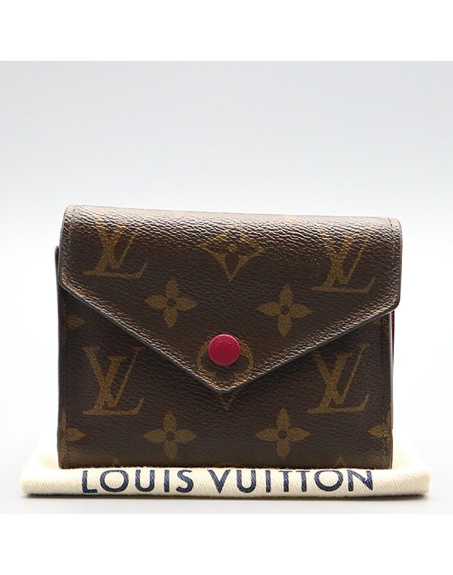 LOUIS VUITTON 루이비통 [중고] [중고명품] [중고]고이비토 루이비통 M41938 모노그램 캔버스 빅토린 월릿 푸시아 컬러 반지갑 K48890LV CJ79XX14338