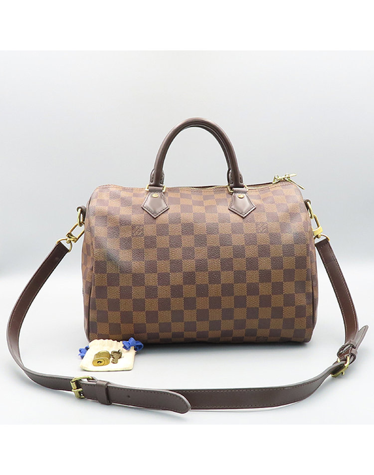 LOUIS VUITTON 루이비통 [중고] [중고명품] [중고]고이비토 루이비통 N41367 다미에 에벤 캔버스 신형 반둘리에 스피디 30 토트백 + 숄더 스트랩 2WAY K48162LV CJ79XX13704