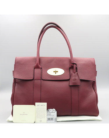 [중고]고이비토 멀버리 HH7883 596K 163 버건디레더 베이스워터 금장로고 토트백 K1995MURY