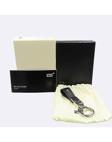 [중고]고이비토 몽블랑 114627 블랙 레더 로고 장식 사토리얼 루프 은장 키링 키홀더 K2281MO