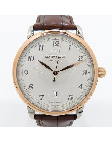 [중고]고이비토 몽블랑 117576 스타레거시 오토매틱 42MM 남성용 가죽밴드 시계 K2242MO