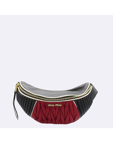 [중고]고이비토 미우미우 MIU MIU(미우미우) 5BL008 마트라쎄 레더 벨트 라이더 힙색 벨트백 K1689MIU